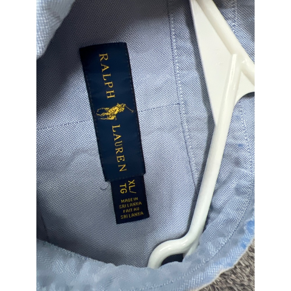 Ralph Lauren Mens XL Light Blue Oxford Button Down Long Sleeve Pony Logo Shirt - Picture 3 of 12